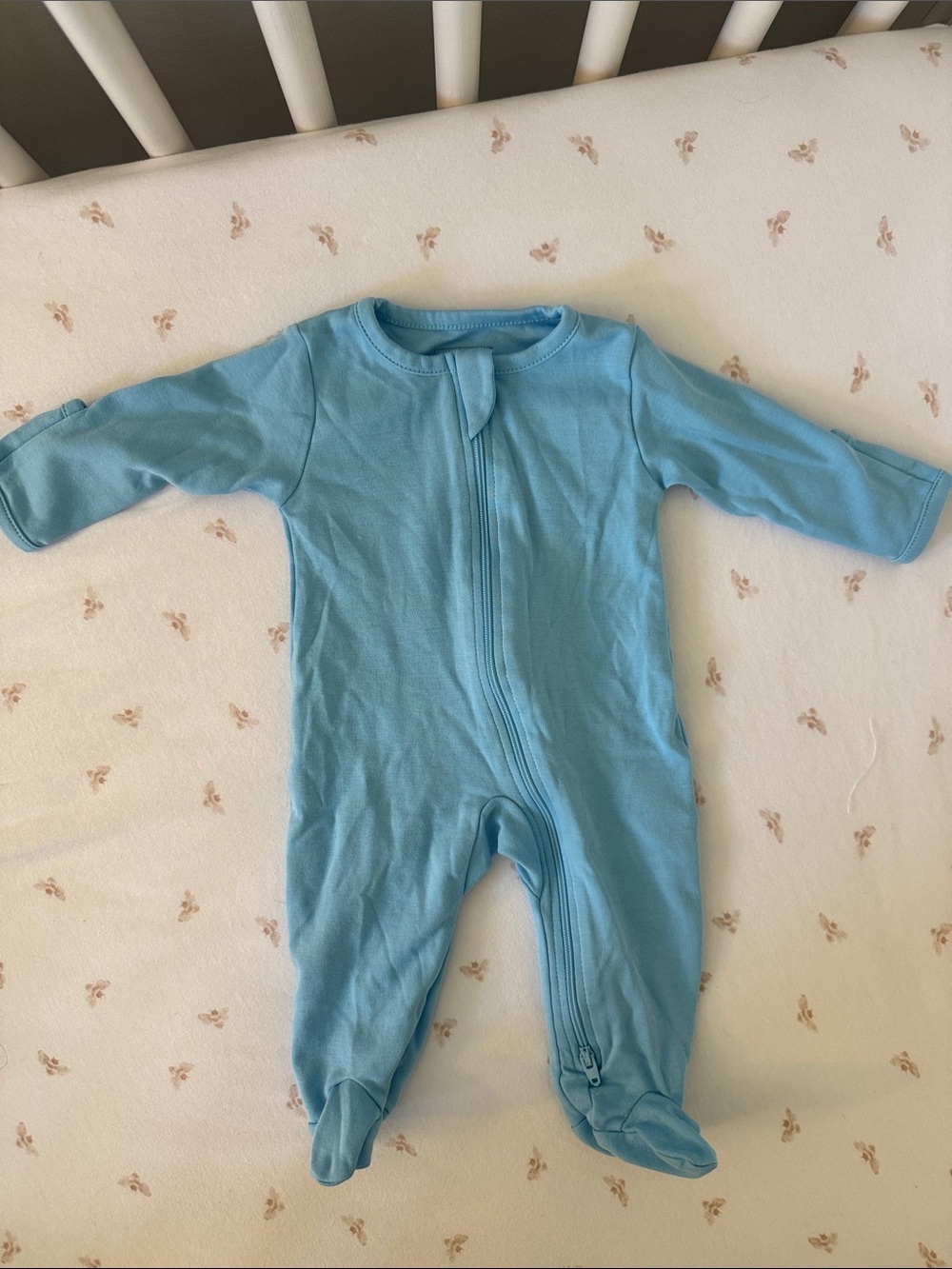 Kissy Kissy Blue Footed Zipper Sleeper - NB